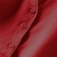 thumbnail image 5 of Womens Dressy Blouses, Summer Tops for Women Casual Vintage Solid Color Button Down Short Sleeve V Neck T Shirts M-2XL, 5 of 5