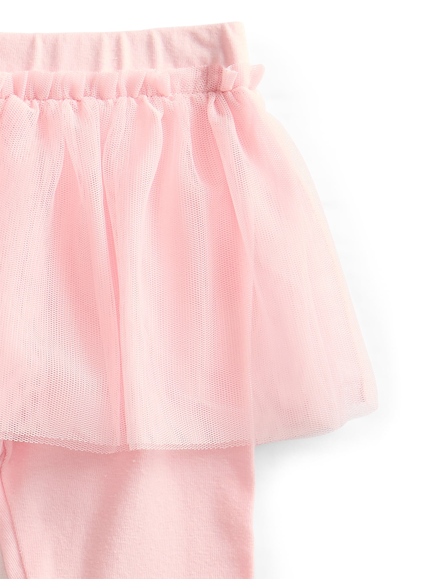 Wonder Nation Baby Girls' Bodysuit and Tulle Skeggings Set, 2-Piece, Sizes 0/3M-24M