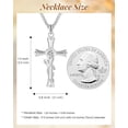 thumbnail image 7 of AWAYTR Floral Cross Necklace for Women, Rose Gold Plated Rhinestone Pendant, Multi-Color Floral Charm, Vintage Faith Jewelry, 7 of 7