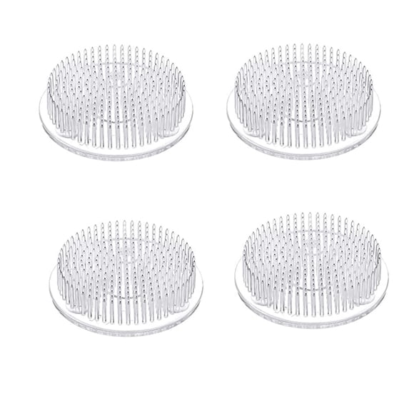 Juego de 2 soportes para arreglos florales de rana con alfiler de plástico transparente de rana de flores de 70 mm (2,76 pulgadas)