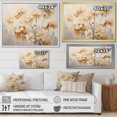 thumbnail image 4 of Designart "Minimalist Blooming Geraniums In Beige And Blue I" Geraniums Canvas Wall Art, 4 of 7
