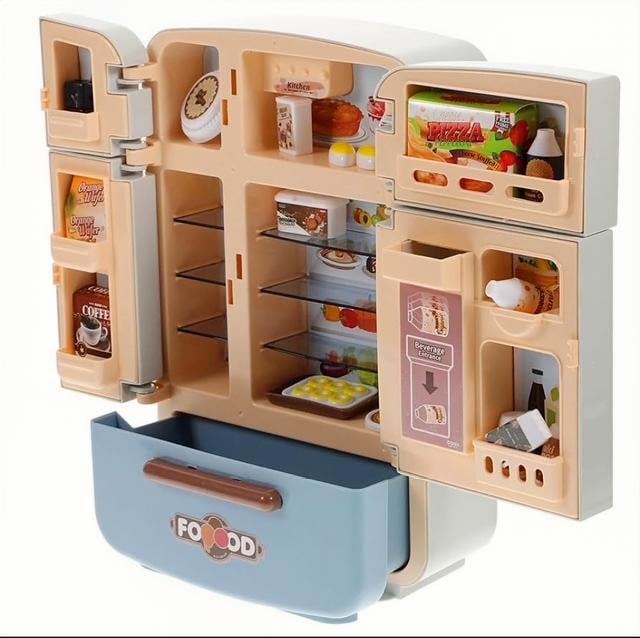 Valessati Kids Kitchen Fridge Play Set with Lights and Sounds