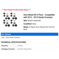 thumbnail image 2 of Strut Mount Kit 4 Piece - Compatible with 2012 - 2013 Honda Crosstour, 2 of 2