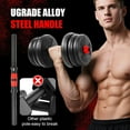 thumbnail image 4 of Adjustable Dumbbells Set, Upgrade 44LBS Free Weight Set with Connecting Rod, 3 in 1 Dumbbell Set Used as Dumbbells, Barbell, Push Up Stand, Fitness Exercise for Home Gym Suitble Men/Women, 4 of 6