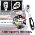 thumbnail image 4 of 46pcs,1-4 Inch Drive Box End Socket Set | Metric Ratchet Wrench Set With 4-14mm Cr-V Socket | S2 Bit, Extension Bars, Mechanic Tool Kits For Household Auto Repair, Chrome Vanadium Steel, 4 of 5