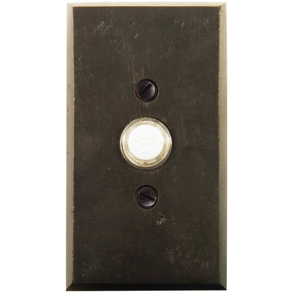 Emtek 2423 4-1/2" Height Rectangular Style Bronze Lighted Doorbell Rosette From The