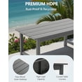 thumbnail image 6 of HDPE Outdoor Patio Furniture Set, 7-Piece Sofa Set with 5-Seat Couch 2 Coffee Tables, Weatherproof Conversation Set with Cushions, All-Weather Waterproof, for Garden, Porch & Backyard, 6 of 6