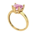 thumbnail image 2 of 2 ct Heart Cut Simulated Pink Diamond Solitaire Engagement Ring for Women in 18K Yellow Gold, 2 of 5