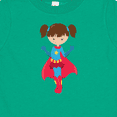 thumbnail image 4 of Inktastic Superhero Girl, Cute Girl, Brown Hair, Red Cape Girls Baby T-Shirt, 4 of 5