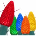 thumbnail image 2 of Wintergreen Lighting 25' C9 OptiCore LED Multicolor Commercial Outdoor Christmas Twinkle Lights – Heavy Duty Christmas Twinkle String Lights; Green Wire (25 Lights, Multicolor), 2 of 4
