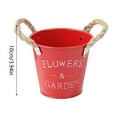 thumbnail image 3 of SXcggal Decorative Metal Flower Pots With Floral Print For Indoor Outdoor And Storage Universal Design Practical Basic Flower Pots For Garden, 3 of 5