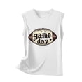 thumbnail image 4 of DeHolifer Womens Tank Tops Game Day Casual Printed Lightweight Loose Summer Crewneck Sleeveless Vest Tops Black S, 4 of 5
