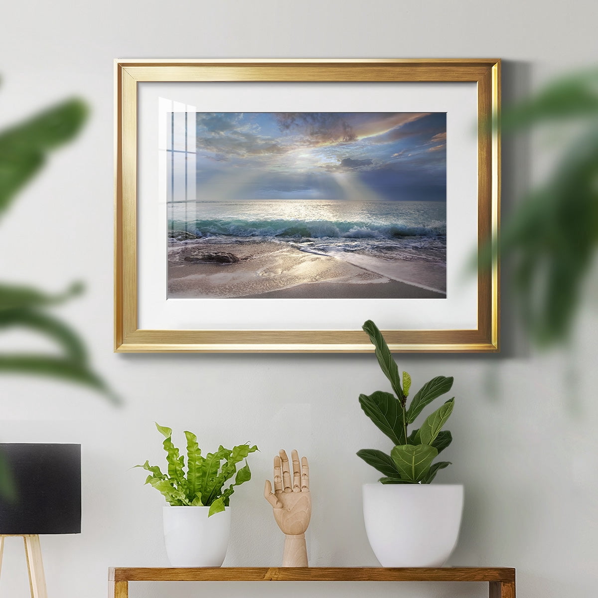 Aqua Blue Morning Premium Framed Print - Ready to Hang