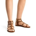 thumbnail image 4 of Dream Pairs Women’s Studded Gladiator Sandals – Flat Summer Sandals with Zip Closure, 4 of 8