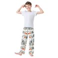 thumbnail image 2 of FORMRS Boys Pajama Pants with Pockets Size 6-8Y Kids Lounge Sleep Bottoms, Cartoon Orange Houses, 2 of 8