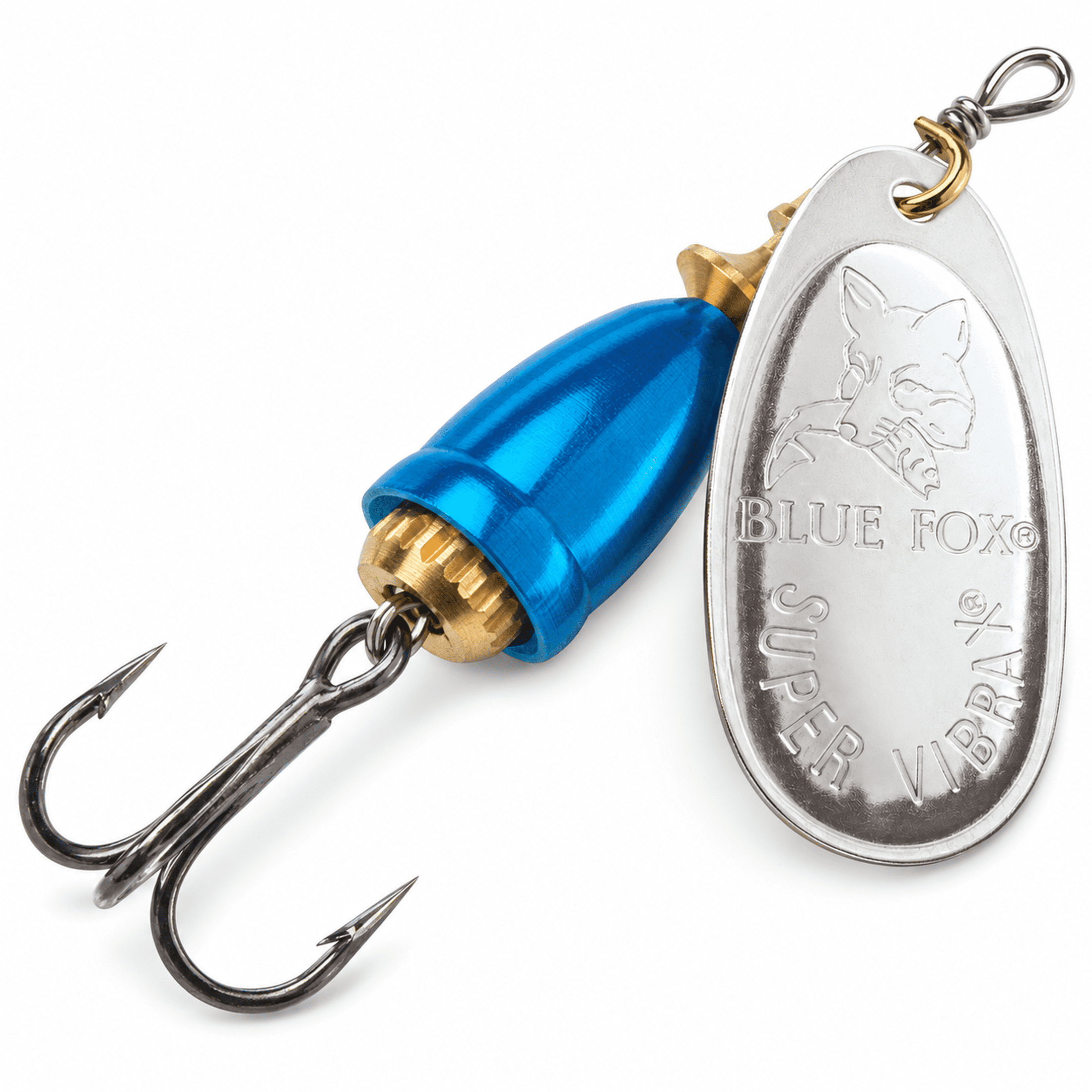 (2 pack) Blue Fox Classic Vibrax Size 4 3/8 oz Silver/Chrome Blue