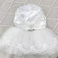 thumbnail image 5 of White Dog Wedding Dress Puppy Tutu Skirt with Bow and Pearl Decoration,L,White, 5 of 6