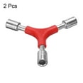 thumbnail image 3 of Uxcell 2 Pieces Y-Shaped 3 Way Wrench 8mm 9mm 10mm Y-Type Inner Hex Spanner Bike Torque Spanner Y Socket Wrench, Red, 3 of 6