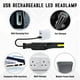thumbnail image 5 of Lámpara de cabeza Linterna frontal recargable por USB, ligera, superbrillante, LED para correr, para Runner Rainstorm, resistente al agua, linterna LED, batería integrada de 1200 mAh Andoer Lámpara de cabeza, 5 of 7
