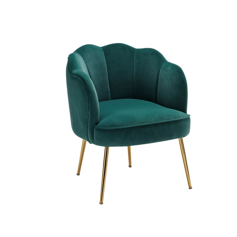 Shell back velvet chair sale