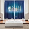 thumbnail image 2 of Ambesonne Michael Kitchen Curtains, Boys Birthday Party, 55"x39", Blue and Multicolor, 2 of 3
