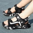 thumbnail image 2 of CAUYDY Boys Sandals Kids Open toe Athletic Sport Sandals Adjustable Strap Summer Outdoor Hiking Beach Water Shoes for Little Big Kid(L101-Black,11.5), 2 of 9