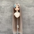 thumbnail image 4 of 1/4 Straight Bang Doll  For 18.5-21cm Head Circumference, High Temperature Silk, Easy To Use, Suitable For Different Doll Sizes, 4 of 8
