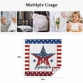 thumbnail image 5 of Cloth Napkins Set of 2 - 20x20 Inches, Independence Day Washable Reusable Table Napkins, Blue Red Star American Flag Striped Soft & Absortbent Dining Napkin for Party Wedding Hotel Restaurant, 5 of 8