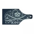 thumbnail image 1 of Skull Cutting Board, Pirates Jolly Roger Flag Sailor Crossed Tools Theme in Blue Tones, Decorative Tempered Glass Cutting and Serving Board, in 3 Sizes, by Ambesonne, 1 of 2