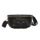 thumbnail image 1 of Sywqhk Hüfttasche Frauen Wellenmuster Leder Brusttaschen Geldgürteltaschen (Schwarz) Sywqhk Para estrenar, 1 of 4