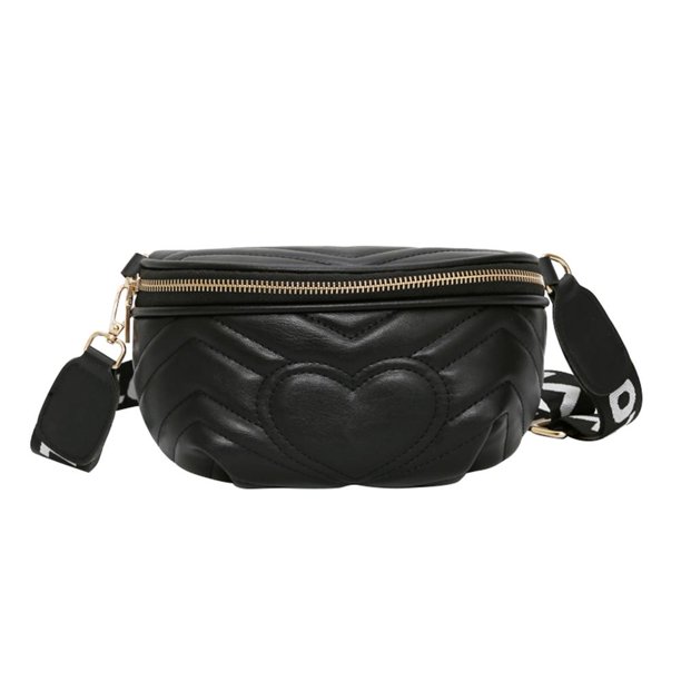 Sywqhk Hüfttasche Frauen Wellenmuster Leder Brusttaschen Geldgürteltaschen (Schwarz) Sywqhk Para estrenar
