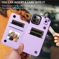 thumbnail image 4 of iPhone 12 PRO Case ,Card Slots Leather Wrist Strap Phone Cover for iPhone 12 PRO, 4 of 5