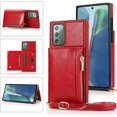 thumbnail image 4 of case for Samsung Galaxy Note 20 Women Wallet Case,Adjustable Crossbody Zipper Cover with Card Holder Slot Neck Strap Lanyard Purse Shoulder Strap Purse Case for Samsung Galaxy Note 20 FK Red, 4 of 14