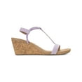 thumbnail image 3 of STYLE & COMPANY Womens Purple Padded Slip-Resistant Cork T-Strap Stretch Mulan Round Toe Wedge Slip On Slingback Sandal 10, 3 of 4