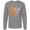 AC-Heather Grey, variant on Inktastic Faith over Fear Leukemia Awareness with Orange Ribbon Long Sleeve T-Shirt