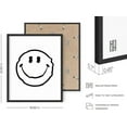 thumbnail image 3 of HAUS AND HUES Smiley Face Poster White Wavy Smiley Cool Posters for Room Aesthetic Dope Paintings Edgy Poster Black and White Prints Wall Posters Aesthetic Cool Posters (16” x 20” Framed Black), 3 of 6