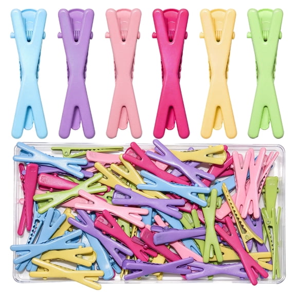 90 Pack X Shape Hair Clips for Women Girls, 1.8 Inch Colorful Snap Barrettes, Candy Color Cute Hair Accessories, Non Slip Small Hair Clips for Daily Wear, School & Party