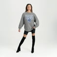 thumbnail image 3 of Women's Gameday Couture Gray Memphis Tigers Oversized Pure Motion Corded Sweatshirt, 3 of 4