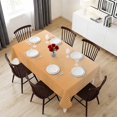 thumbnail image 6 of Orange Striped Table Cloth Waterproof Tablecloths, Modern Minimalist Vertical Stripes Art Tablecloth Dining Table Cover for Kitchen Party Tabletop Outdoor, Rectangle Tablecloth 54x108 Inch, 6 of 8