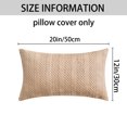 thumbnail image 6 of Unique Bargains Soft Plush Throw Pillow Covers Decorative Khaki 12" x 20", 6 of 6