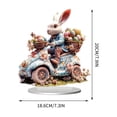 thumbnail image 2 of Easter Decorations, Staron Cute Rabbits 2D Acrylic Desktop Ornament, Adorable Bunny Home Decor for Easter Season Table Shelf Centerpiece, 2 of 5