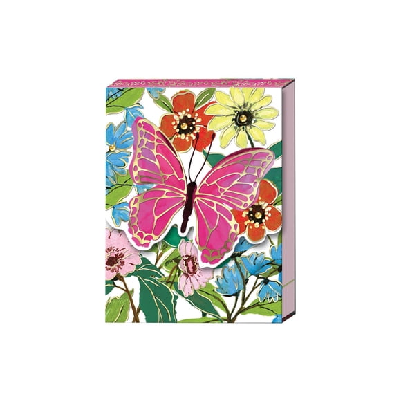 47059 PUNCH STUDIO POCKET NOTEPAD FULL BLOOM BUTTERFLY