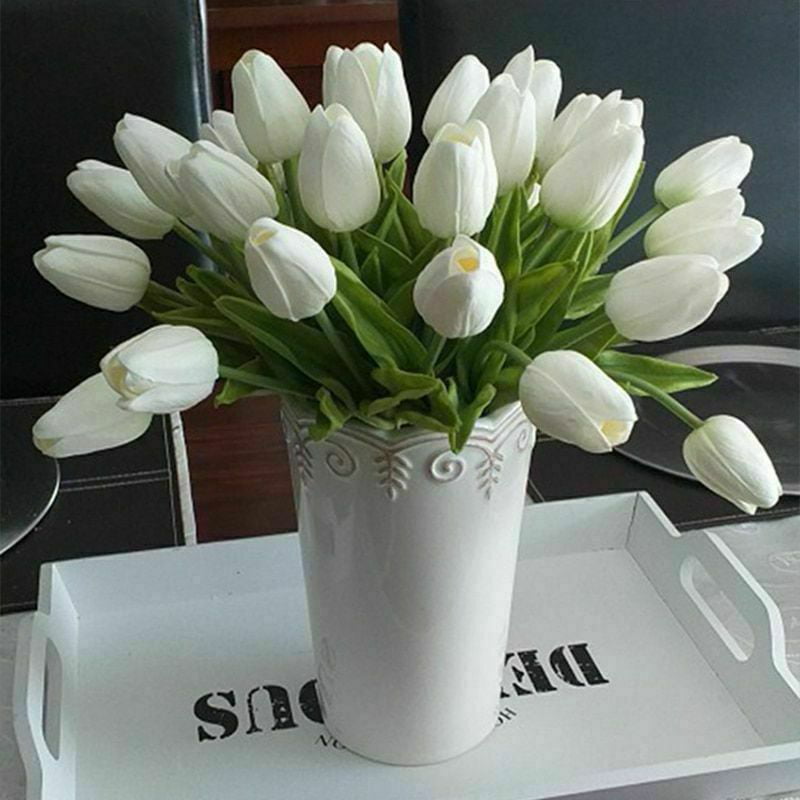 Details about   Fake Flower Artificial Tulip Flowers for Wedding 10pcs Home  Party Decor Bouquet 