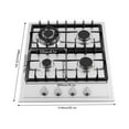 thumbnail image 2 of 23" Cooktop 4 Burners Built-in Stove Top Stainless Steel Gas Cooktop Kitchen for Homes, Restaurants, 2 of 18