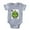 Heather Grey, variant on CafePress - Cute Element Radon Rn - Cute Infant Baby Football Bodysuit