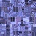 thumbnail image 1 of Ahgly Company Machine Washable Indoor Square Patchwork Blue Transitional Area Rugs, 6' Square, 1 of 4