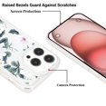 thumbnail image 4 of Soft Case Compatible with iPhone 16 Pro, Clear Floral Pattern Print Design Flexible TPU Shockproof Slim Cover for Women Girls, Flower Protective Phone Case for iPhone 16 Pro, Flower-B, 4 of 10