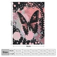 thumbnail image 4 of WYYP Flannel Throw Blanket Cute Beautiful Bling Butterflies White, 4 of 6
