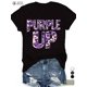 thumbnail image 1 of camouflage PURPLE UP Women's Plus Size Sports Short Sleeve T-Shirt, 1 of 6