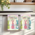 thumbnail image 7 of Easter Bunny Kitchen Towels Set of 3, Easter Eggs Spring Watercolor Bows Flower Absorbent Dish Towels for Kitchen, Microfiber Hand Towel, Quick Drying Tea Towel for Cleaning Decorative Dishcloths, 7 of 7
